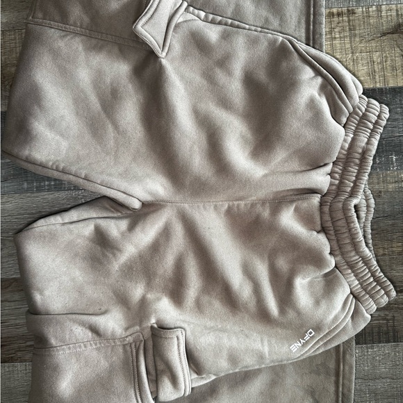 Beige Cozy Track Joggers with Subtle Logo - Picture 3 of 3